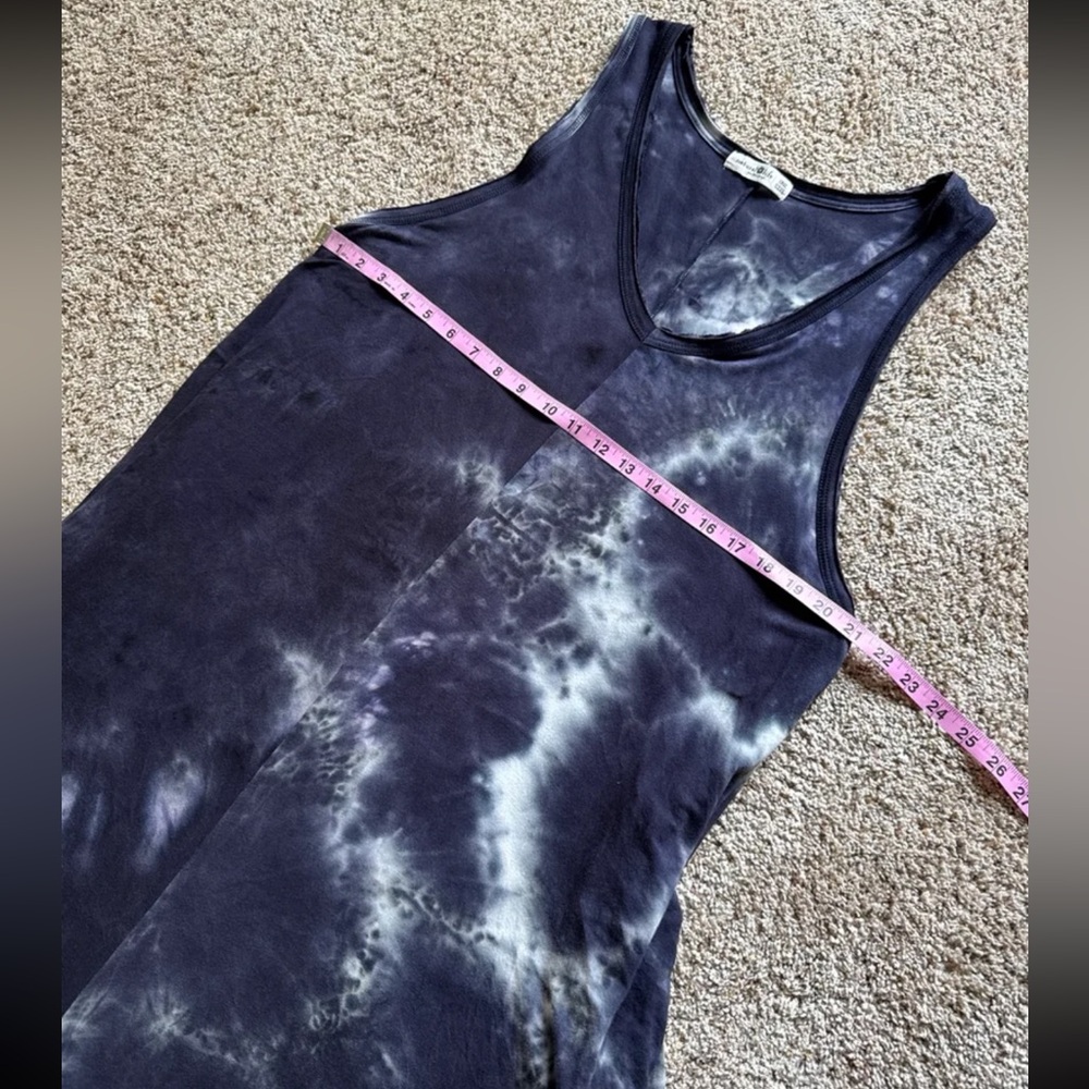 Natural Life Knit V-Neck Jumpsuit in Midnight Navy Tie-Dye 
One Size (fits all) - Picture 11 of 12